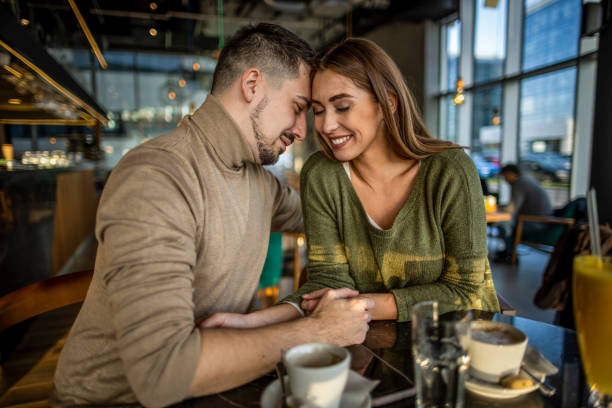 istock Young couple having date in a Cafe 1370336880