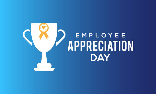 ilustrações de stock, clip art, desenhos animados e ícones de employee appreciation day. business development concept vector template for banner, card, poster, background. - admiration