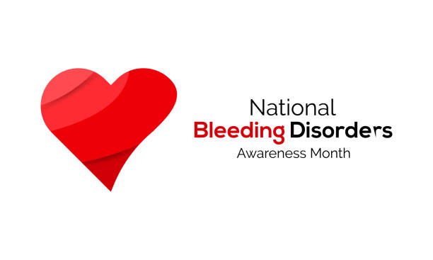 ilustrações de stock, clip art, desenhos animados e ícones de national bleeding disorders awareness month. health awareness concept vector template for banner, card, poster, background. - blood cell anemia cell structure red blood cell