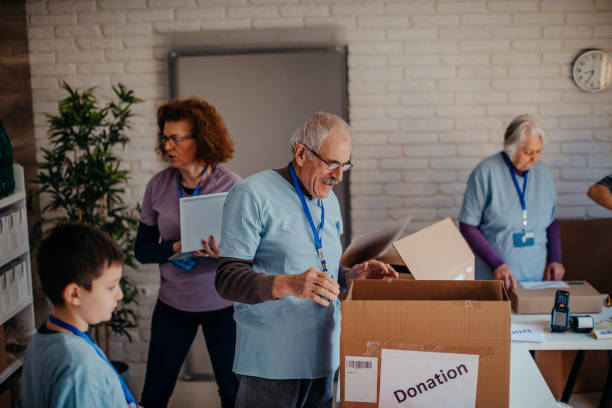 istock Preparing food and clothes donation 1370343442