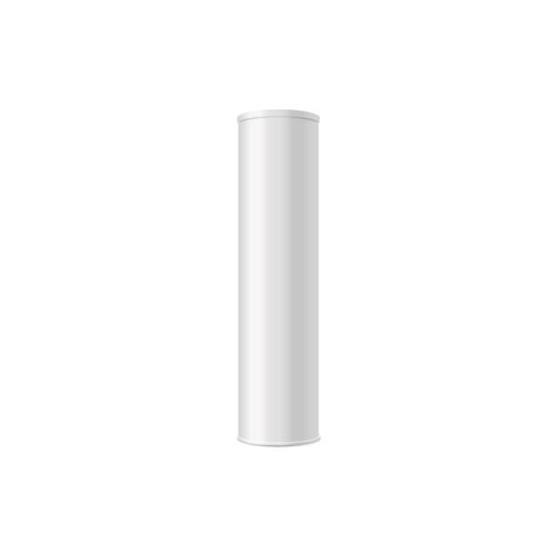 istock Elongated cylinder tube packaging realistic mockup vector illustration isolated. 1370344145