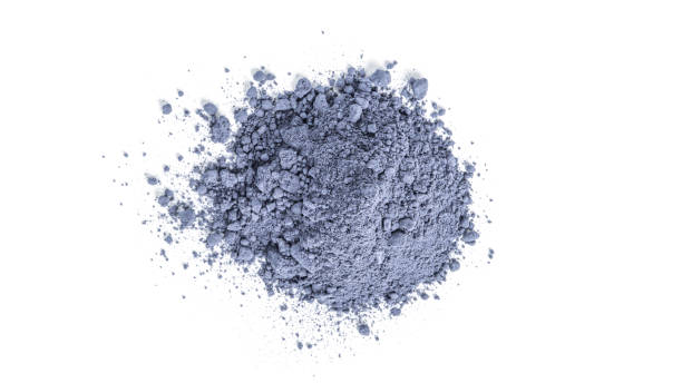 istock Blue matcha powdered tea isolated on white background 1370348142