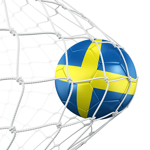 istock Swedish soccerball in net 137034891