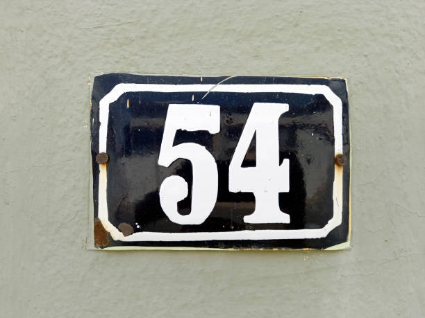 istock 54 number illustrative - plate with numerical scene 1370352492