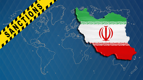 Sanctions Iran, International economic and political relations, World map