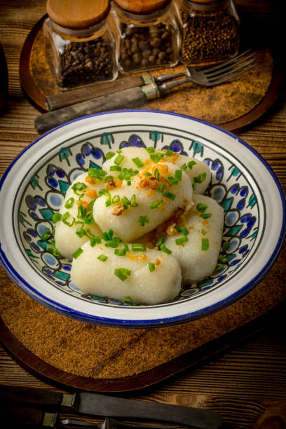 istock Potato dumplings stuffed with minced meat 1370355856
