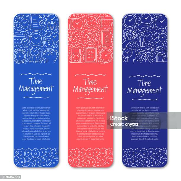 Time Management Objects Time Management Related Objects And Elements Hand Drawn Vector Doodle ...