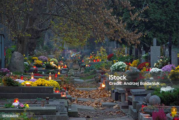 Vecchio Cimitero - Fotografie stock e altre immagini di Cimitero - Cimitero, Albero, Brillante