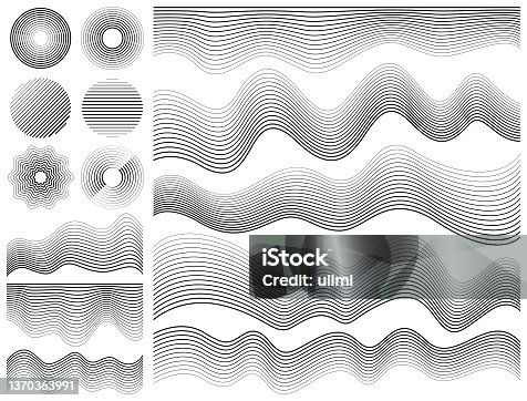 istock Vector design elements with lines 1370363991