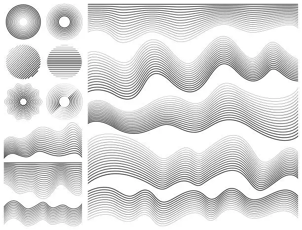 Vector illustration of Vector design elements with lines