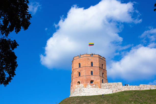 City walk: old town of Vilnius. High-quality photo