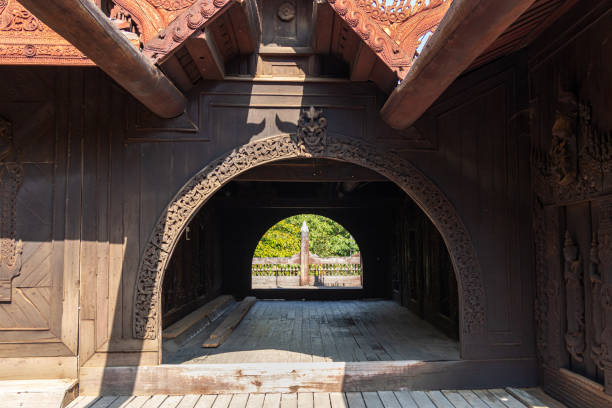 istock Shweinbin monastery door at Mandalay 1370366051