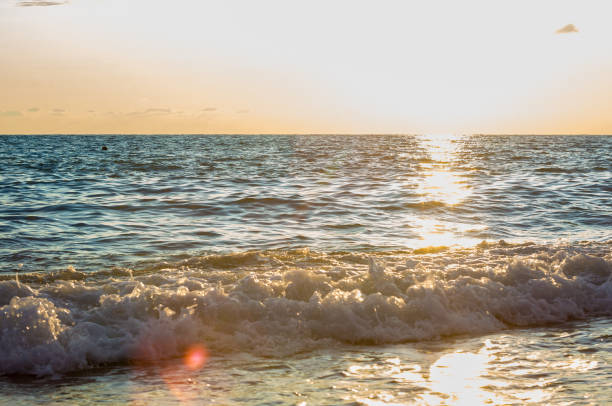istock Amazing sea sunset, the sun, waves, clouds 1370368130