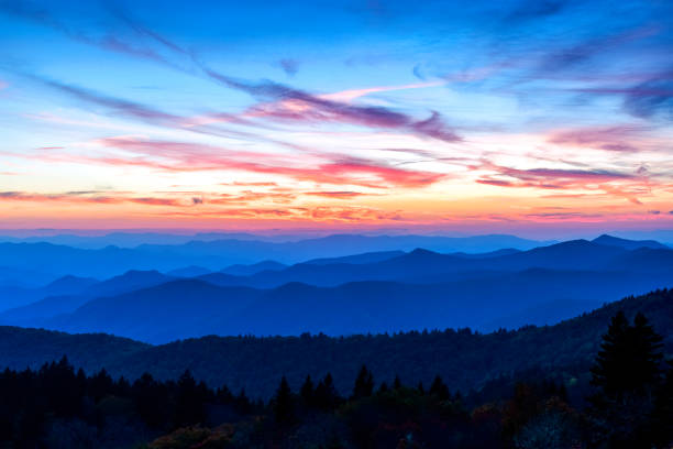 istock Blue Ridge Parkway Blue Pink Closeup 1370370690
