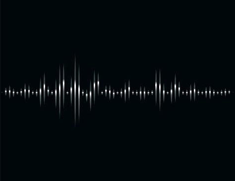 Sound wave rhythm. Abstract music pulse background. frequency spectrum. Vector illustration. Eps 10.
