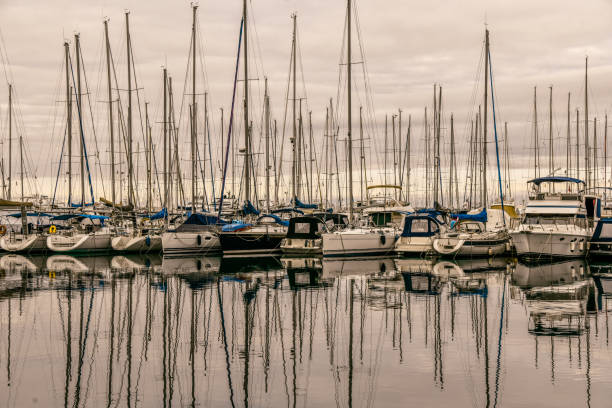 istock Many Yachts Bunched Up On Izola Harbor, Slovenia 1370376433