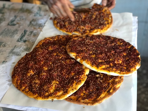 Peppered bread in Hatay, Turkey