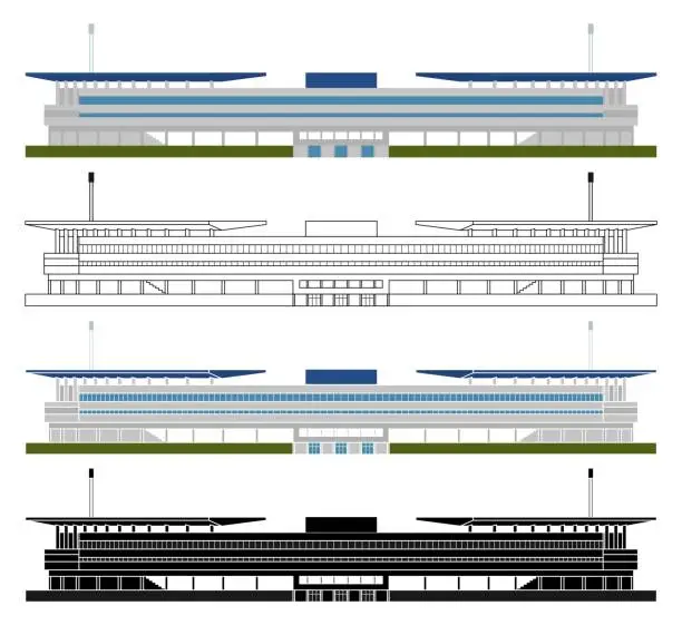 Vector illustration of Famous Stadium in Goiania, Brazil