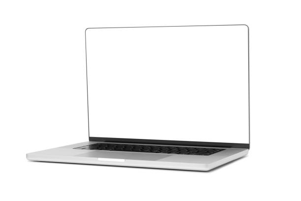 istock Laptop computer mockup isolated on white background with clipping path 1370390346
