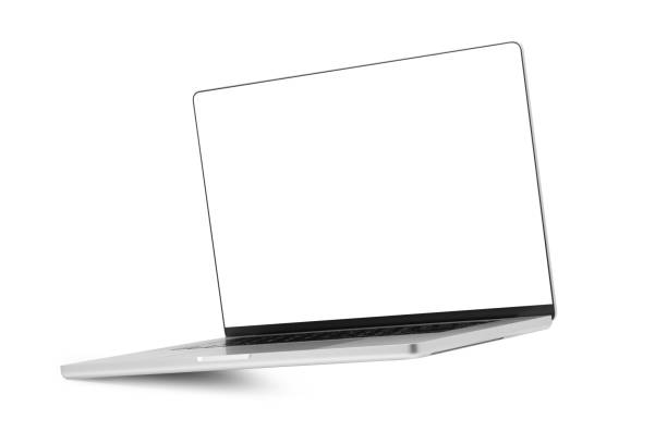 istock Laptop computer mockup isolated on white background with clipping path 1370390353