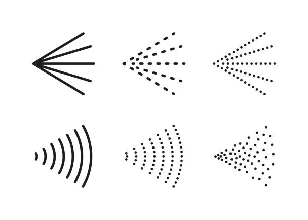 ilustrações, clipart, desenhos animados e ícones de pulverize ícones de vapor para água, perfume, tinta ou desodorante. espalhe gás ou neblina de aerossol. símbolos de spray. o bocal a vapor flui. conjunto de ilustrações vetoriais isoladas em fundo branco - espirro de tinta