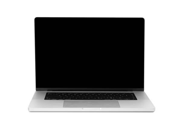 istock Laptop computer mockup isolated on white background with clipping path 1370391242