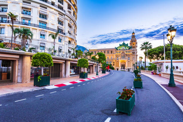 monte carlo, mônaco - bela cidade na riviera francesa - mónaco - fotografias e filmes do acervo