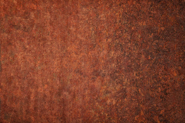 rustic background, rusty metal. old steel plate texture - metal rusty textured textured effect imagens e fotografias de stock