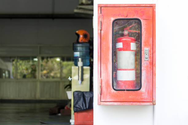 istock old fire extinguishers at wall at outdoor workshop or factory 1370409784
