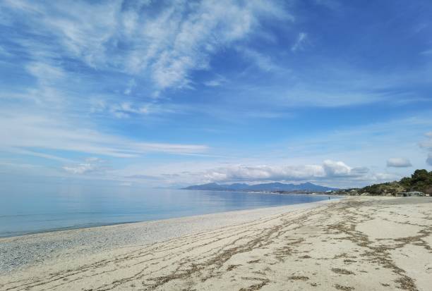 istock sea beach blue in winter sunny day in monolithi 1370409956