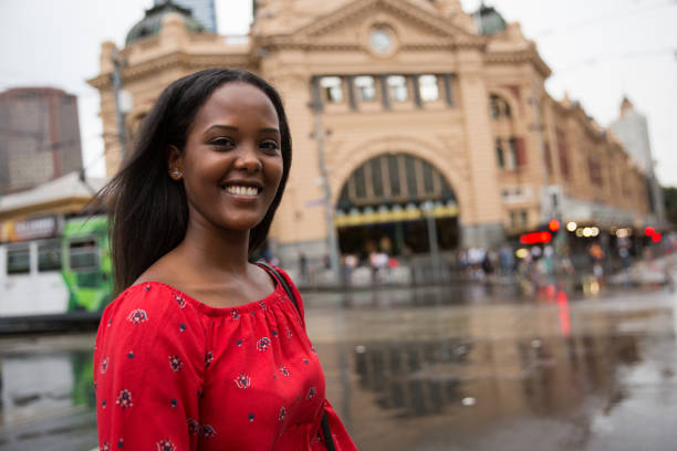 istock Young Woman Exploring Downtown Melbourne Australia 1370412577