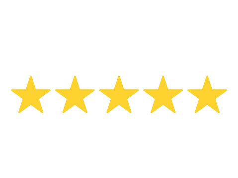 Vector illustration of a collection of star shapes for rating and evaluating design ideas. Cut out design elements on a transparent background on the vector file.