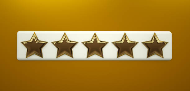 istock Customer 3D five star product review flat icon for apps and websites 1370421192