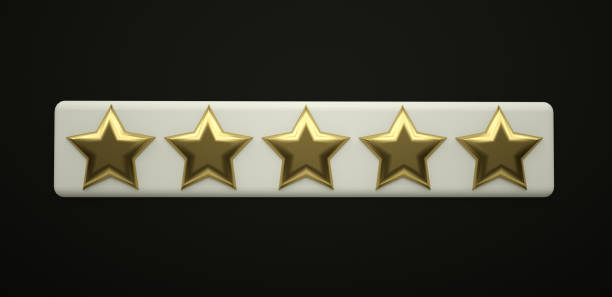 istock Customer 3D five star product review flat icon for apps and websites 1370421201