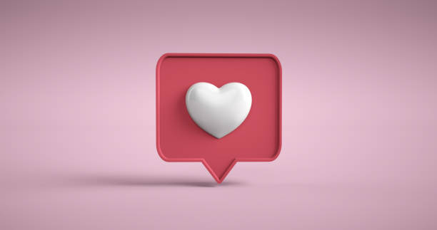istock Like notification icon. Social network app icon. 3D illustration 1370421239