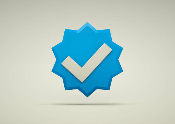 istock 3D Checked symbol. Verified account icon 1370421883