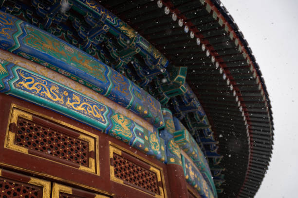 Temple of Heaven under the snow in Beijing
