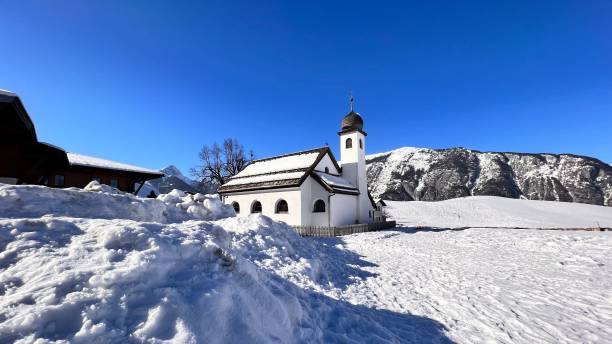 Gallzein Hochgallzein Hof im Bezirk Schwaz Tuxer Alpen Tirol Österreich - Kapelle Kirche Kirchlein stock photo