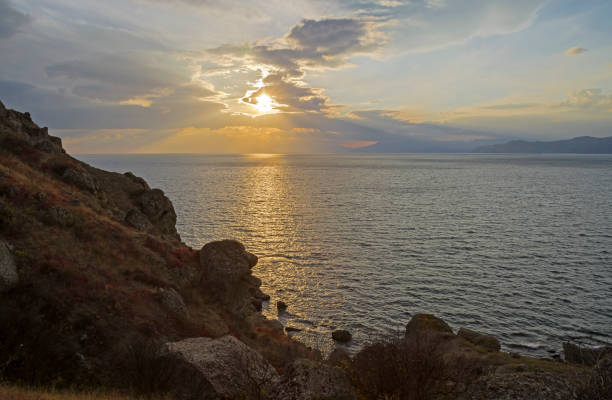 istock Sunset over the sea.  Crimea. 1370427568