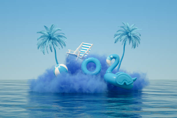 istock Summer holiday travel concept cloud over sea 1370427864