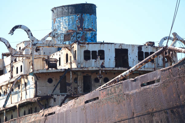 istock Shipwreck in Arrecife (Lanzarote), sunk many years ago 1370432536