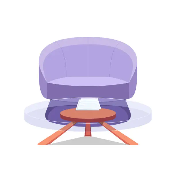 Vector illustration of Chair And Table