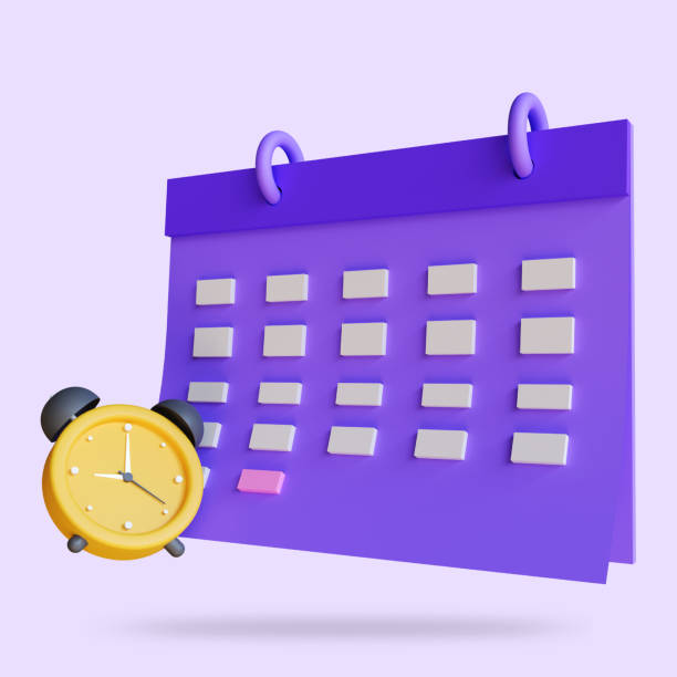 istock Calendar assignment icon, monthly planning schedule, day month year time concept. 3d rendering illustration 1370444362