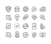 istock Approve Icons - Classic Line Series 1370444380