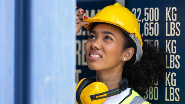istock African American female worker at warehouse or logistic place 1370454340