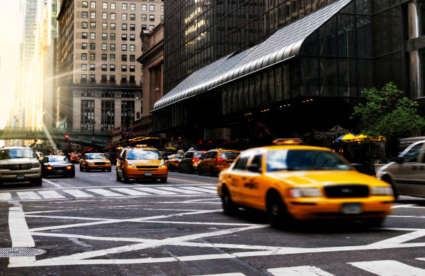 istock New York City Rush Hour Yellow Cabs. 1370454617