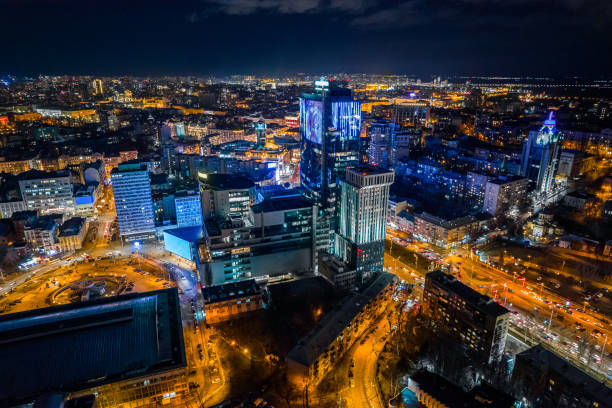 istock Cityscape shot from a drone. Kyiv, Ukraine. 1370456898