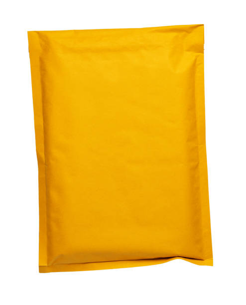 istock Brown envelope front and back isolated on white background. Letter top view. 1370459812