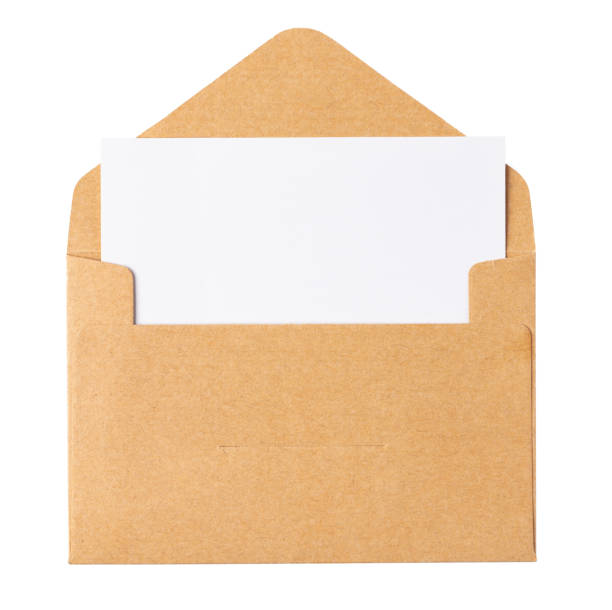 istock Recycled craft paper envelope isolated white background 1370460046