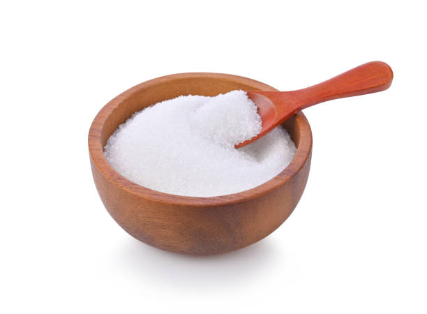 istock White sugar in wood bowl on white background 1370461324